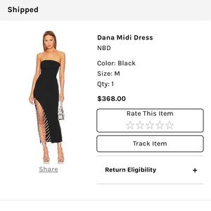 Revolve Dana Midi Dress Size Medium. Worn once!